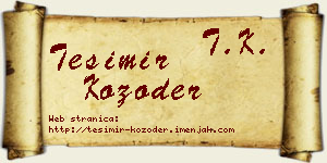 Tešimir Kozoder vizit kartica